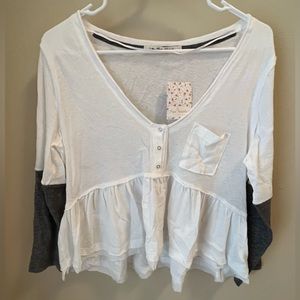 NWT Free People long sleeve blouse M